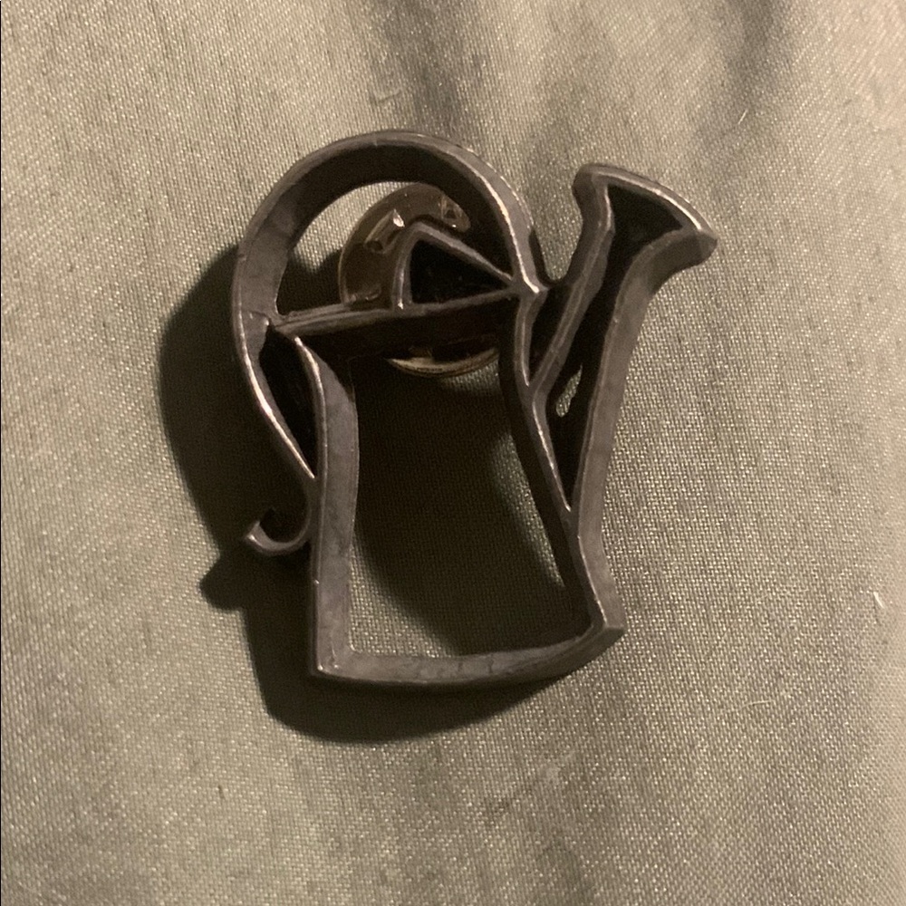 Silver Watering Can Brooch vintage 1996 90s Ann Clark spring time